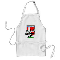 Denmark Soccer Panda aprons by cuteunion Denmark Soccer Panda aprons