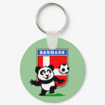 This adorable little panda is too cute! He's featured in front of a large flag from Denmark and ready to play football and score some goals. This cute design is perfect for football players and soccer fans.