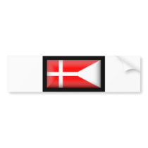 Denmark-Split Flag bumper stickers