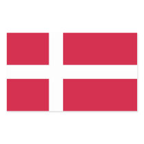 denmark rectangular sticker