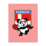 This is a cute shirt for table tennis players and fans. Panda loves to play table tennis in front of this flag of Denmark! This table tennis panda shirt is a great gift for table tennis players and fans!