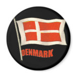 Denmark vintage flag Dansk fans gifts Fridge Magnet