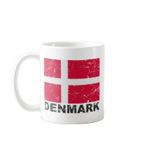 Denmark Vintage Flag mugs by allworldtees Denmark Vintage Flag mugs