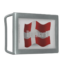 Denmark Waving Flag Belt Buckles