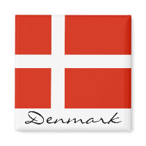 Denmark with Dannebrog magnets by Danoise Denmark with Dannebrog magnets