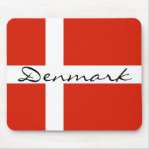 Denmark with Dannebrog mousepads