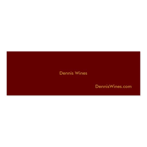Dennis Wines Business Card (back side)