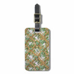Dense ivy and trellis pattern wallpaper, 1853-1859 luggage tags