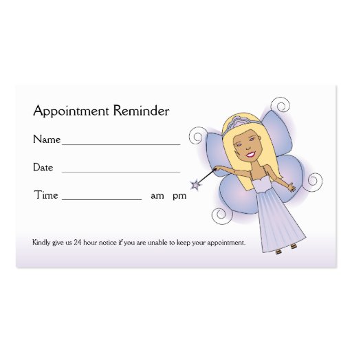 Dental Appointment Card and Business Card (back side)