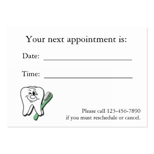 Doctor appointment Business Card Templates BizCardStudio