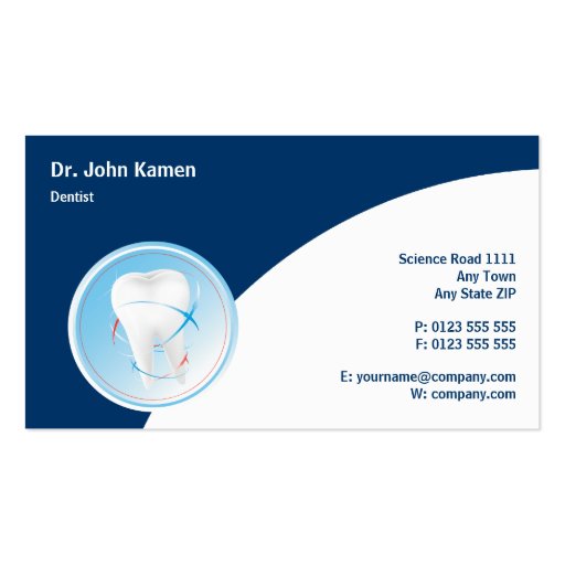 Dental Appointment Card | Dentist Business Card (front side)