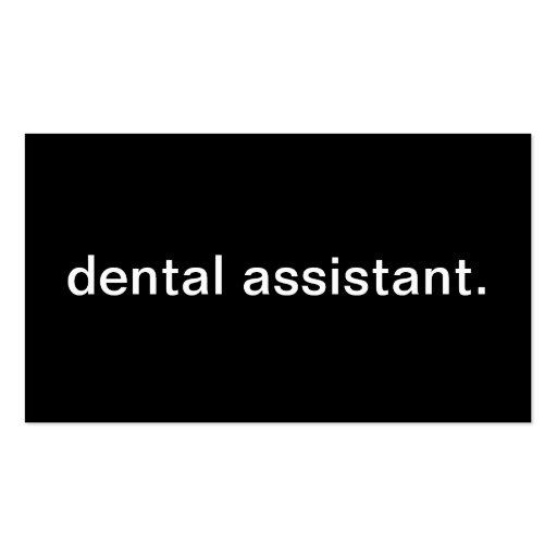 Dental Assistant Business Card Templates (front side)