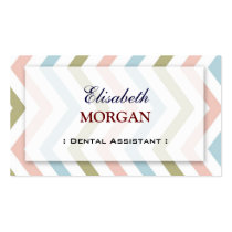 Dental Assistant - Natural Graceful Chevron Business Card