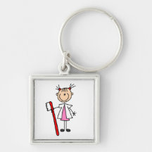 Dental Assistant With Toothbrush Keychains