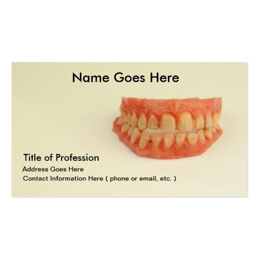 Dental Business Card (front side)