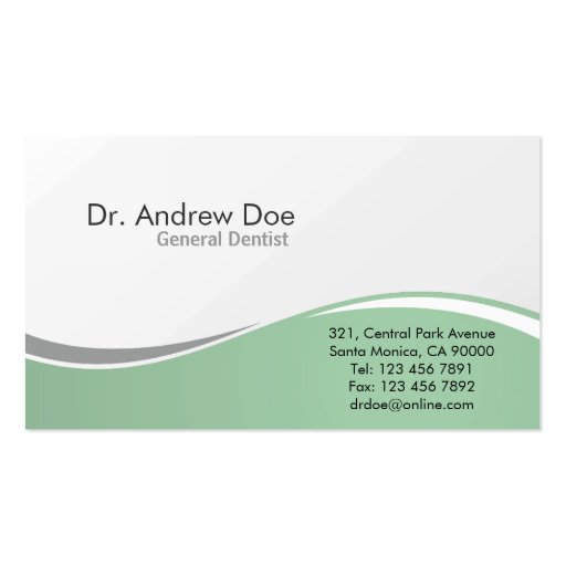 Dental Business Cards (front side)