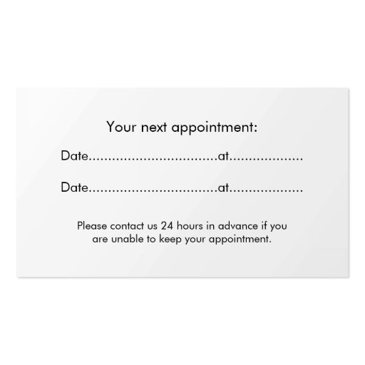 Dental - Business Cards (back side)