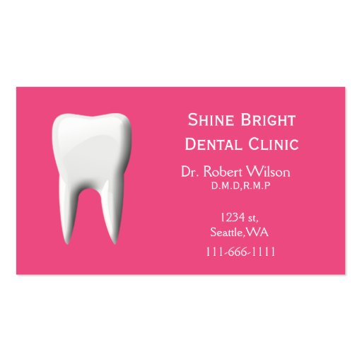 Dental businesscards with appointment card business card