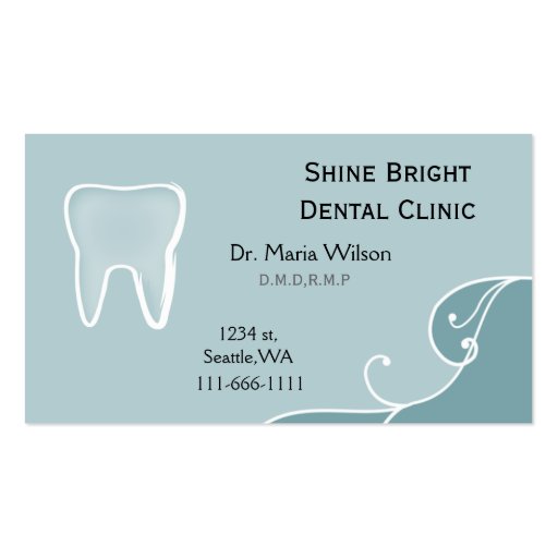 Dental businesscards with appointment card business card (front side)