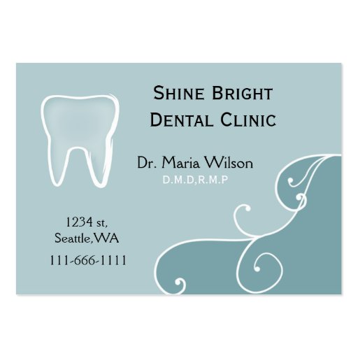 Dental businesscards with appointment card business card templates (front side)