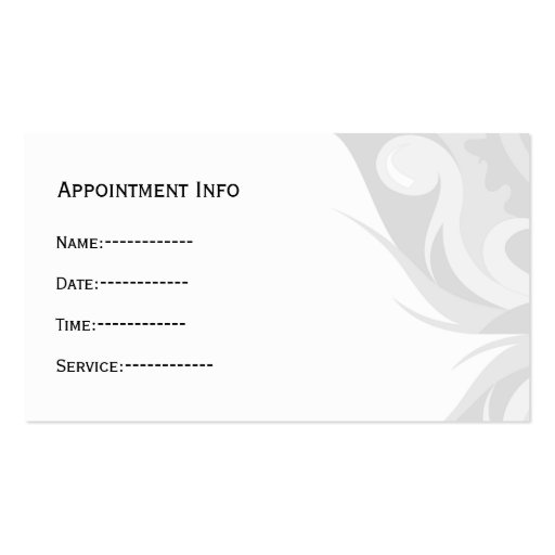 Dental businesscards with appointment card business cards (back side)