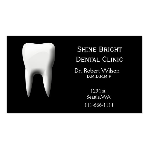 Dental businesscards with appointment card business cards (front side)