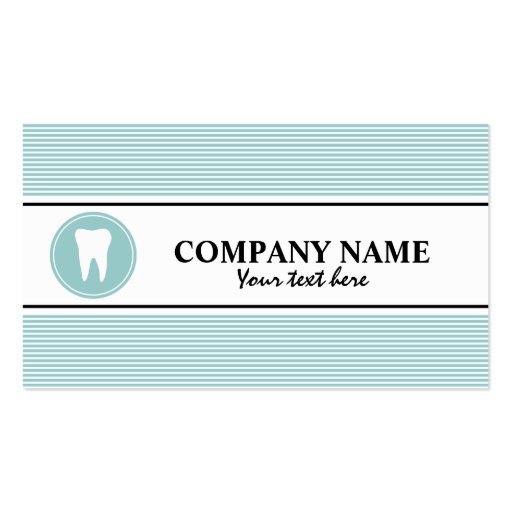 Dental care business card template with tooth logo (back side)