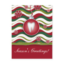 Dental Christmas Postcard Red Waves