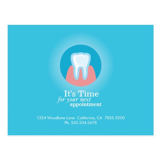 Dental Clinic Postcard Custom Appointment Reminder Zazzle