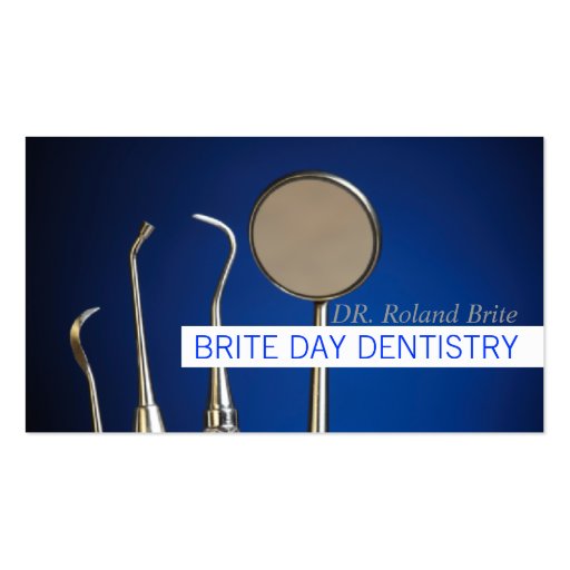 Dental Dentist Dentistry Doctor Teeth Smile Business Card (front side)