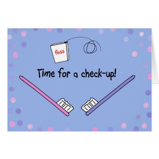 Dental Dentist Reminder Remind Patient Client Card Zazzle