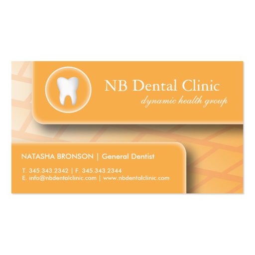 Dental / General Dentist Business Cards (front side)