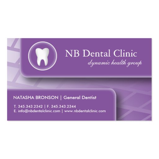 Dental / General Dentist Business Cards (front side)