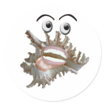 Dental Hygiene Clean Teeth Happy Seashell Stickers
