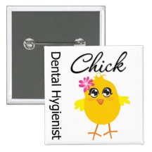 Dental Hygienist Chick v2 Pin