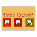 Dental Hygienist Gifts, 3 Teeth Design cards by gailg1957 Dental Hygienist Gifts, 3 Teeth Design cards