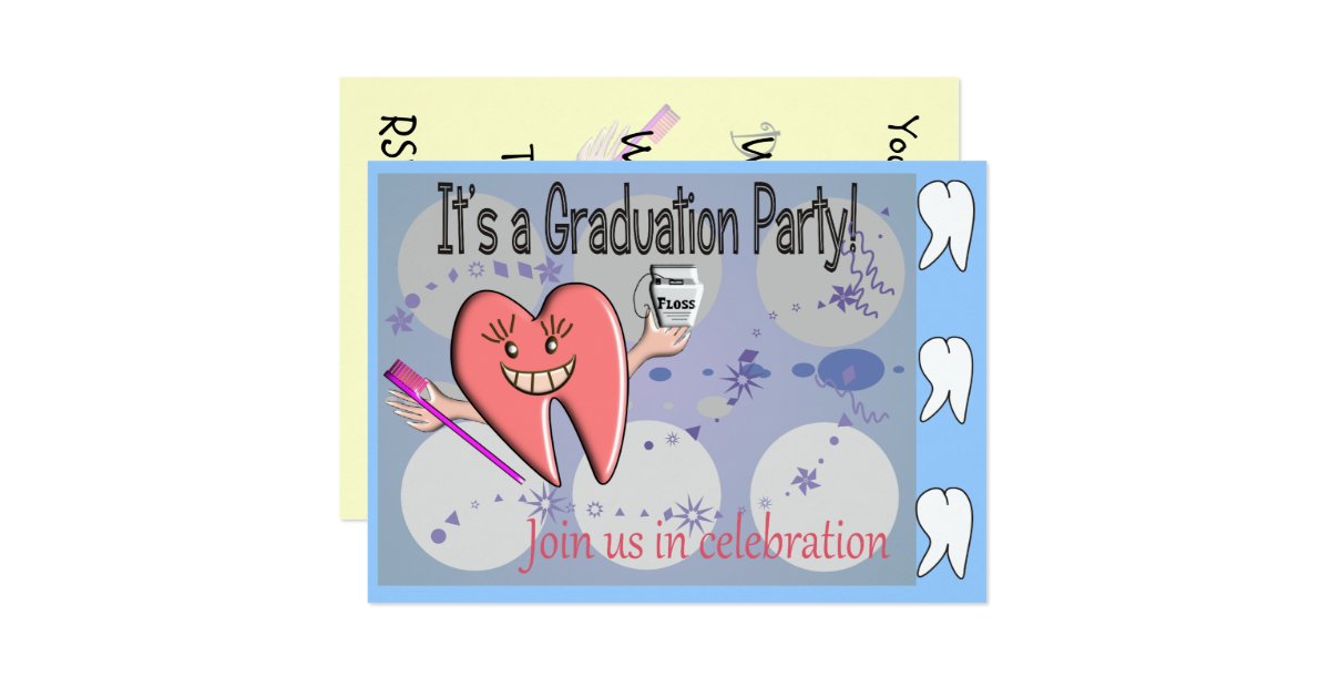 Dental Hygienist Graduation Invitations Zazzle