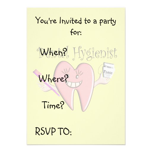 Dental Hygienist Graduation Invitations