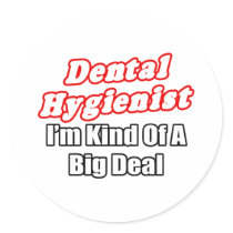 Dental Hygienist...Kind of a Big Deal Round Sticker