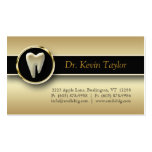 Dental Molar Business Card Gold Metallic
