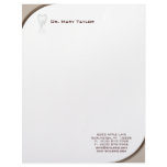 Dental Molar Stationery Beige Curve Logo Customized Letterhead
