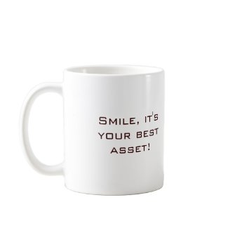 Dental Molar Tooth Logo Coffee Mug Beige Curve mug