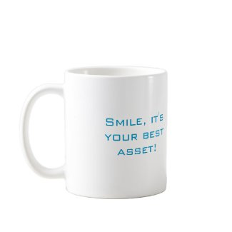 Dental Molar Tooth Logo Coffee Mug Turq Curve mug