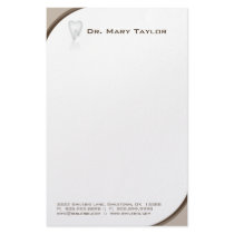 Dental Molar Tooth Stationery Beige Curve