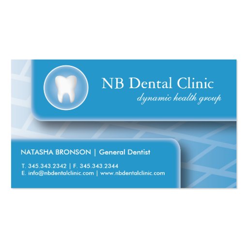 Dental / Orthopedist Business Cards (front side)