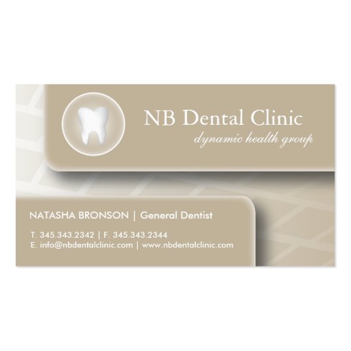 Dental / Orthopedist Business Cards (front side)