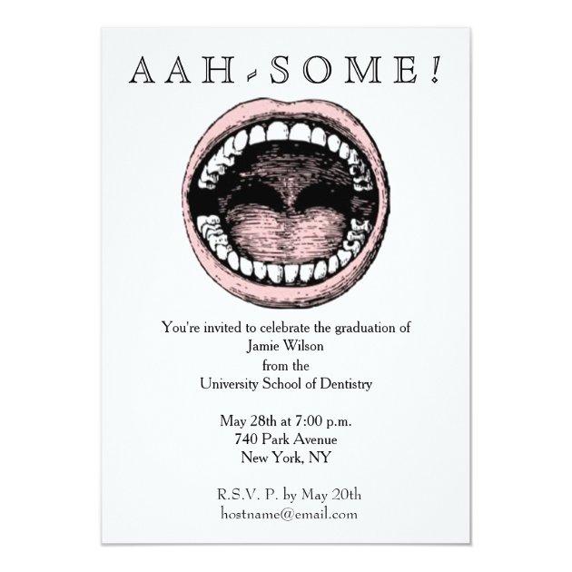 dental school graduation invitations (front side)