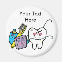 Dental Stuff for Dentist Day March 6th Fridge Magnet