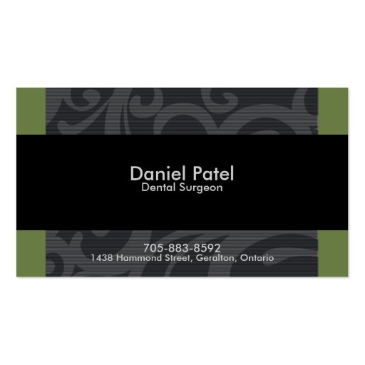 Dental Surgeon Business Card - Professional (front side)