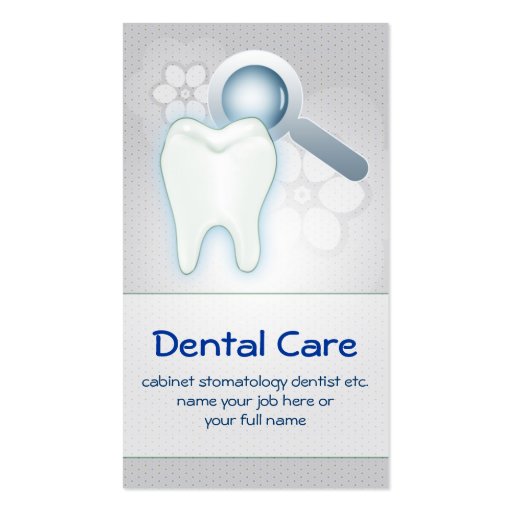dental teeth tooth business card (front side)
